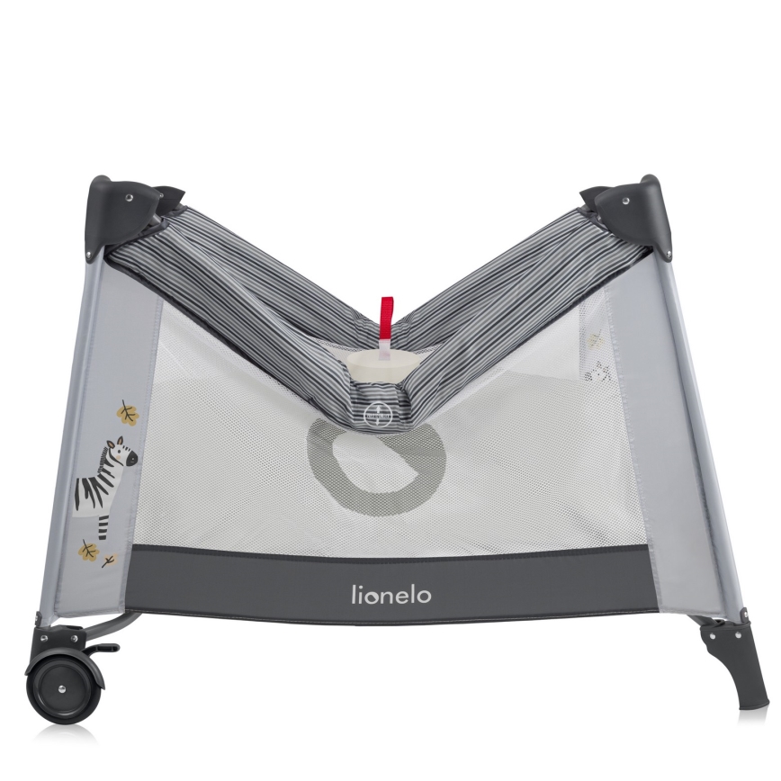 Lionelo - Bērnu rotaļu būris BONNIE Pelēks Akmens