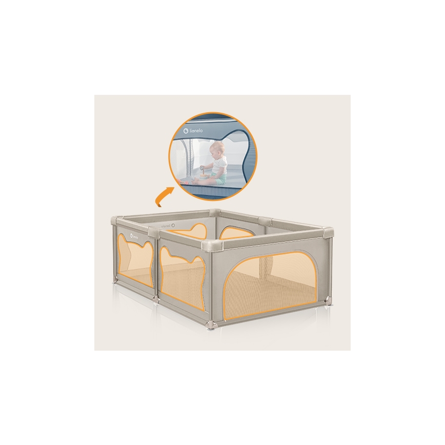 Lionelo - bērnu rotaļu būris WILLOW bēšs