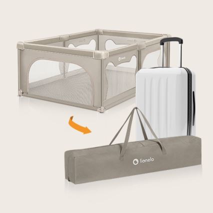 Lionelo - bērnu rotaļu būris WILLOW bēšs