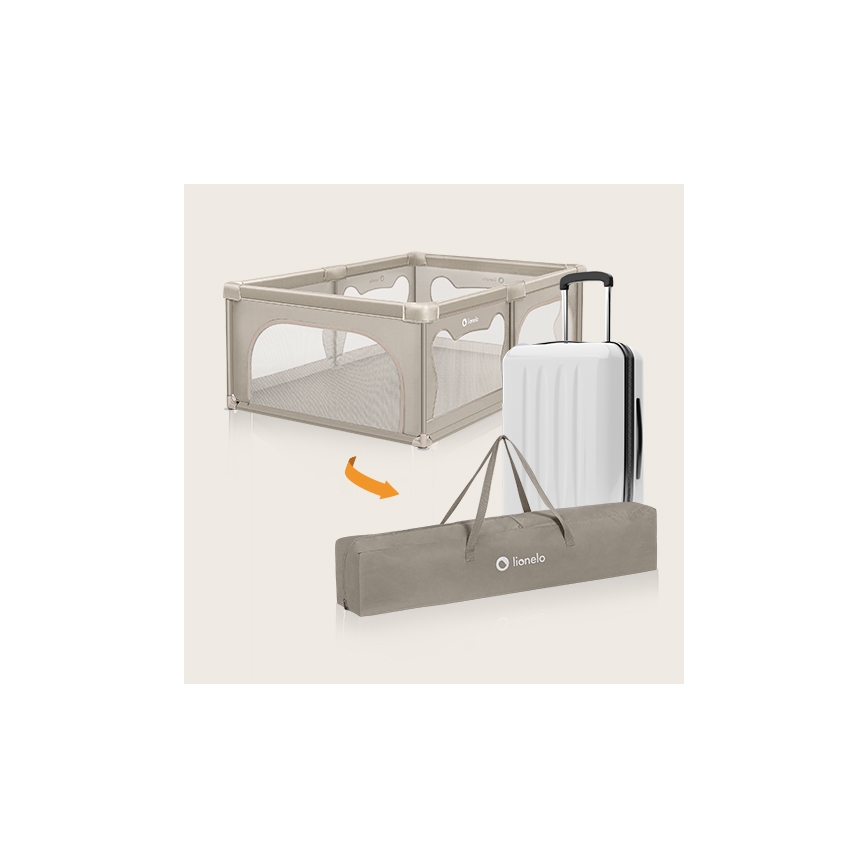 Lionelo - bērnu rotaļu būris WILLOW bēšs