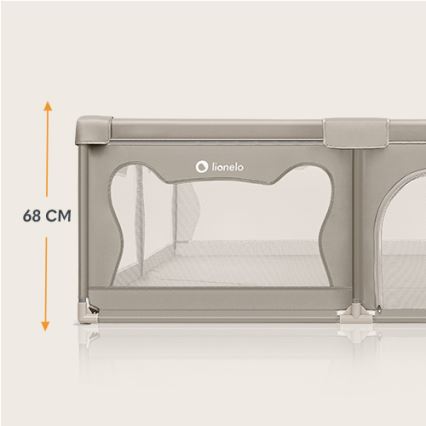 Lionelo - Bērnu rotaļu būris WILLOW XL bēšs