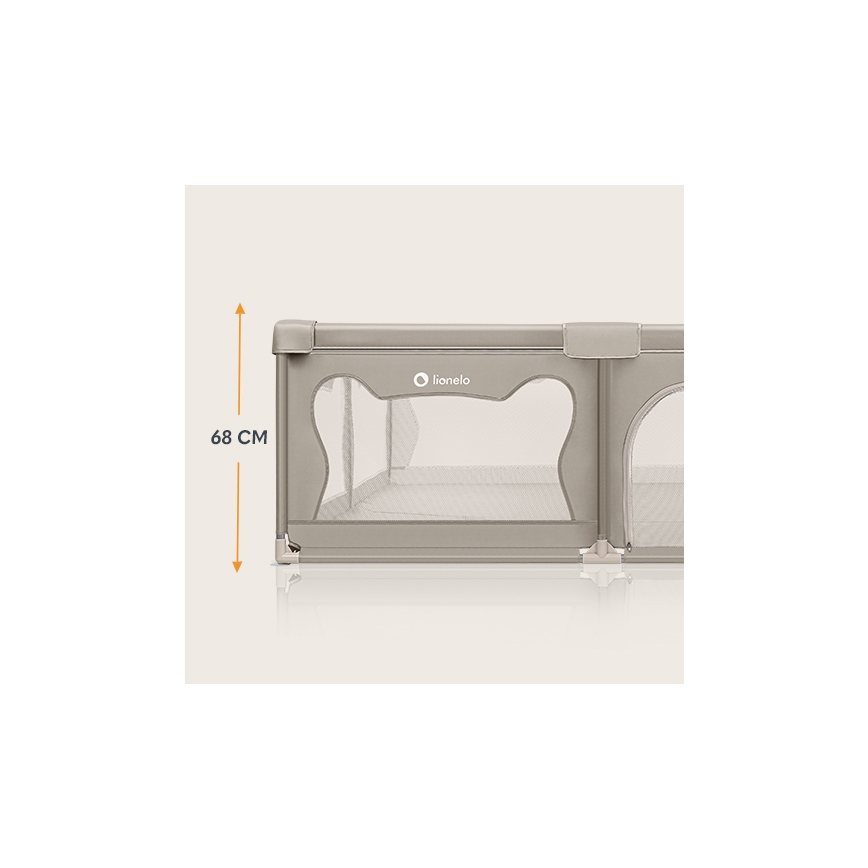 Lionelo - Bērnu rotaļu būris WILLOW XL bēšs