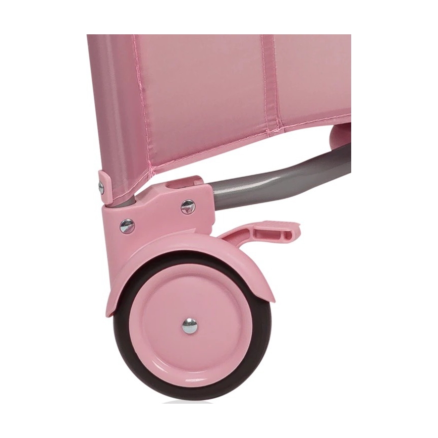 Lionelo - Bērnu rotaļu iežogojums MILLE PLUS rozā