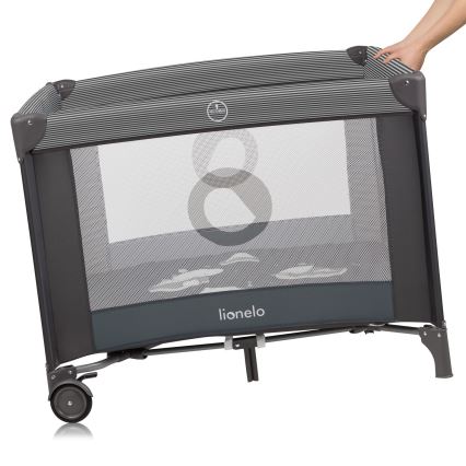 Lionelo - Bērnu rotaļu sētiņa BONNIE Grey Scandi