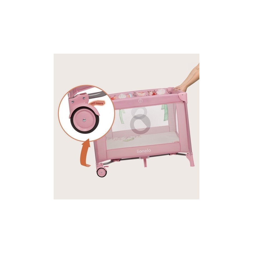 Lionelo - bērnu rotaļu sētiņa MILLE PLUS rozā