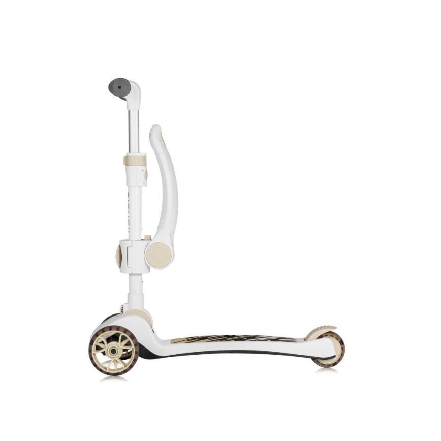 Lionelo - Bērnu skrejritenis 2 vienā FRANKY balts/bēšs