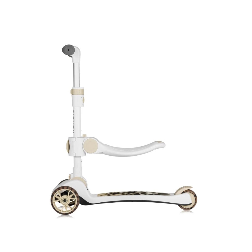 Lionelo - Bērnu skrejritenis 2 vienā FRANKY balts/bēšs