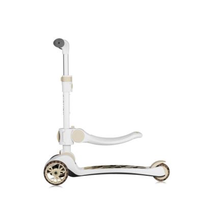 Lionelo - Bērnu skrejritenis 2 vienā FRANKY balts/bēšs