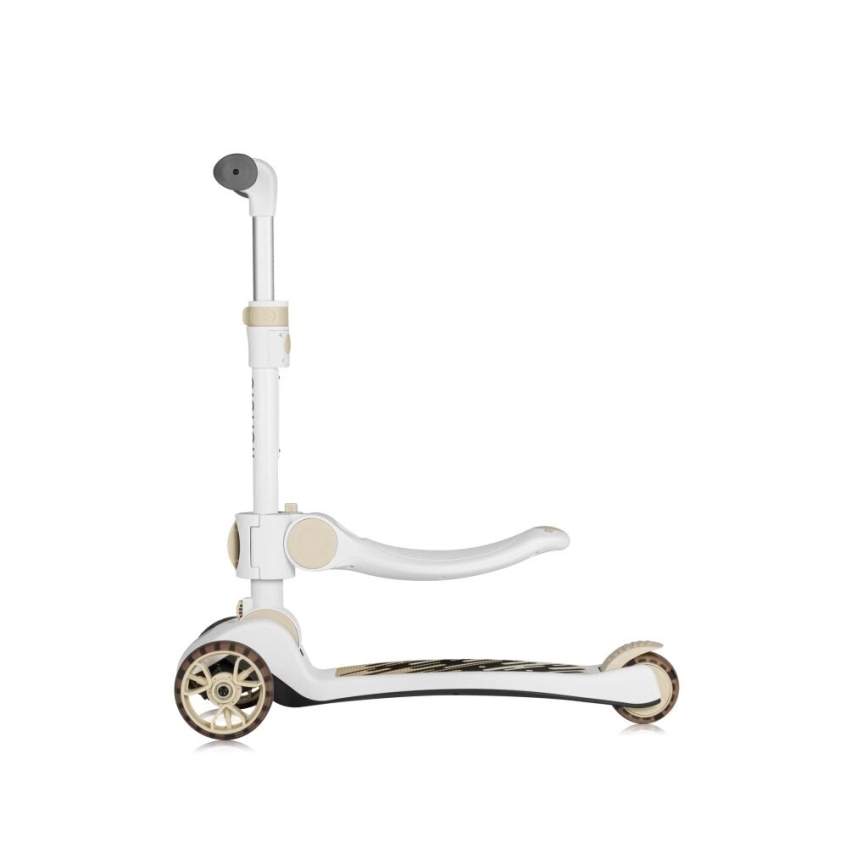 Lionelo - Bērnu skrejritenis 2 vienā FRANKY balts/bēšs