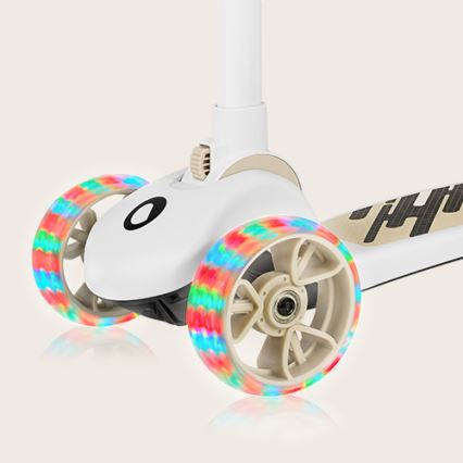 Lionelo - Bērnu skrejritenis 2 vienā FRANKY balts/bēšs