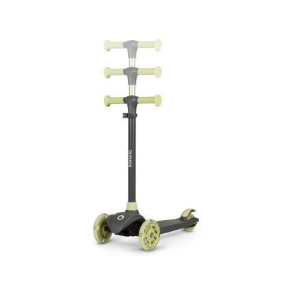 Lionelo - Bērnu skrejritenis JESSY 3xAA pelēks/zaļš