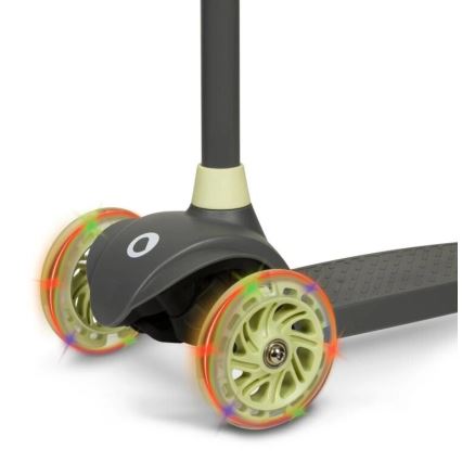 Lionelo - Bērnu skrejritenis JESSY 3xAA pelēks/zaļš