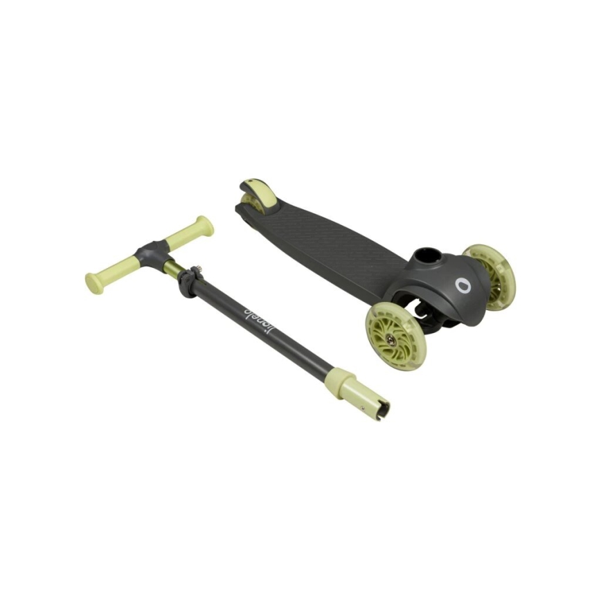 Lionelo - Bērnu skrejritenis JESSY 3xAA pelēks/zaļš