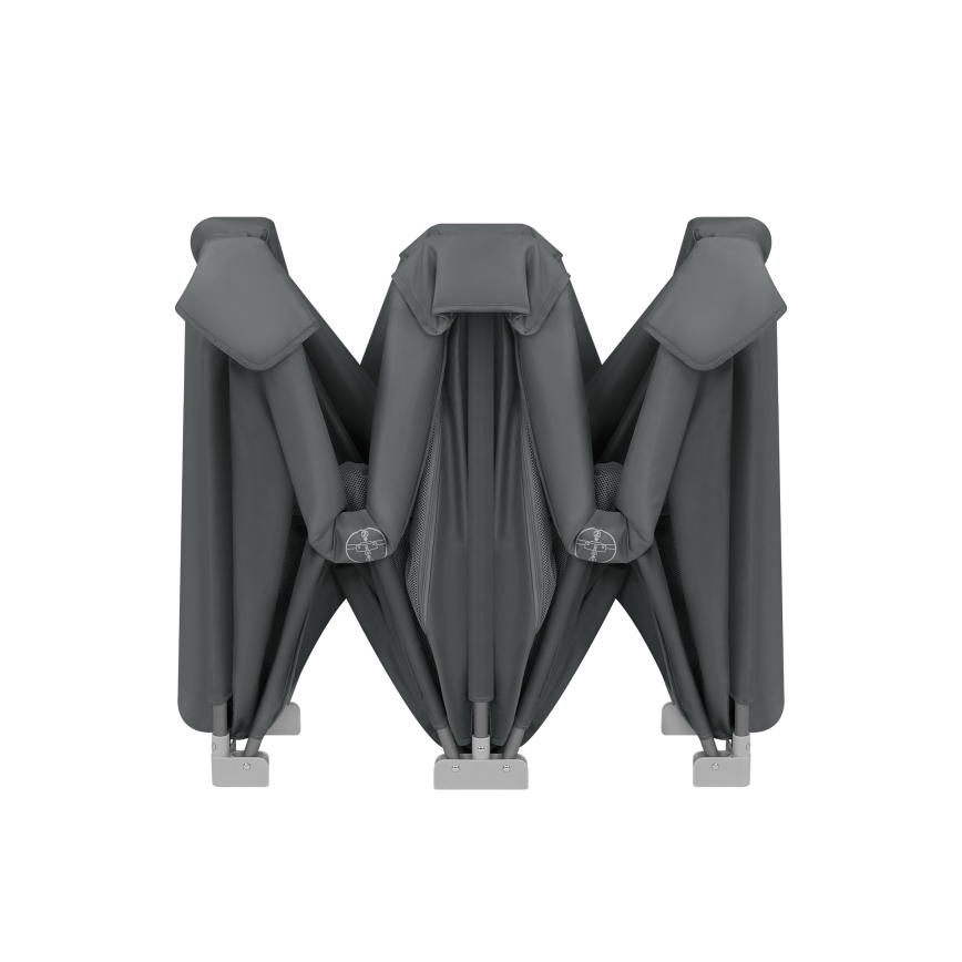 Lionelo - Bērnu spēļu nožogojums FLORENCE, pelēks grafīts