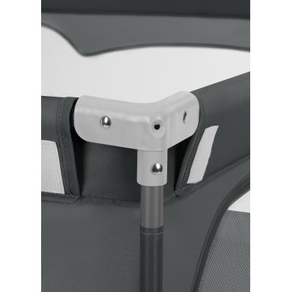 Lionelo - Bērnu spēļu nožogojums FLORENCE, pelēks grafīts