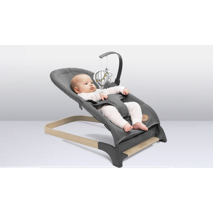 Lionelo - Bērnu šūpulis JUNE pelēks