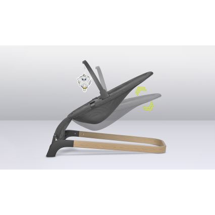 Lionelo - Bērnu šūpulis JUNE pelēks