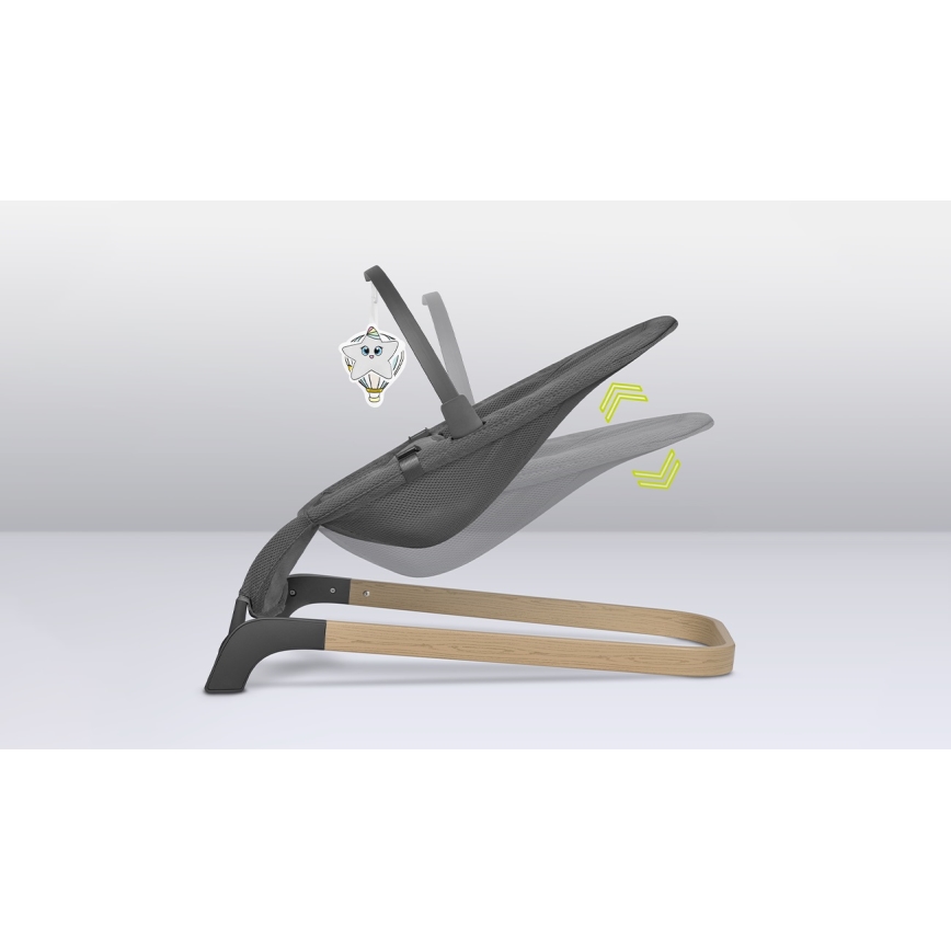 Lionelo - Bērnu šūpulis JUNE pelēks