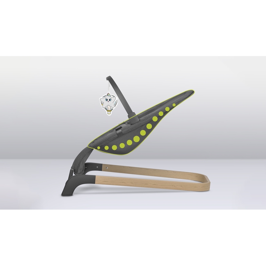 Lionelo - Bērnu šūpulis JUNE pelēks