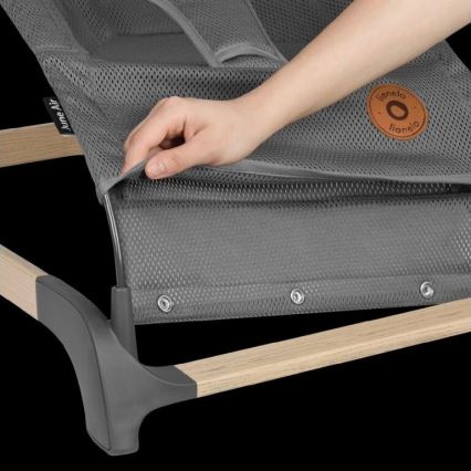 Lionelo - Bērnu šūpulis JUNE pelēks