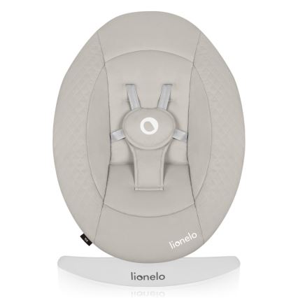 Lionelo - Bērnu šūpuļkrēsls ar melodiju IRIS 4xAA smilškrāsas