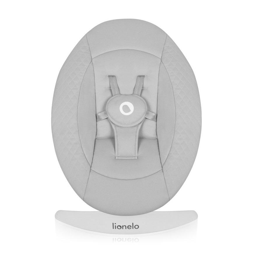 Lionelo - Bērnu šūpuļkrēsls ar melodiju IRIS Grey Concrete
