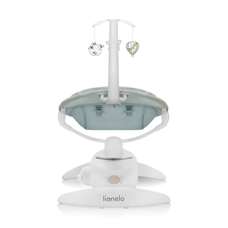 Lionelo - Bērnu šūpuļkrēsls ar melodiju MELL Beige Sand 4xAA + tālvadības pults