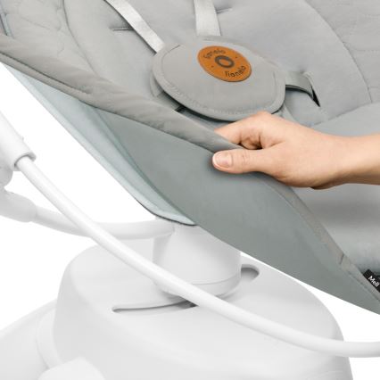 Lionelo - Bērnu šūpuļkrēsls ar melodiju MELL Beige Sand 4xAA + tālvadības pults