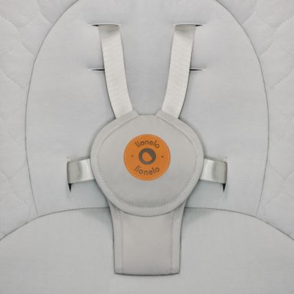 Lionelo - Bērnu šūpuļkrēsls ar melodiju MELL Beige Sand 4xAA + tālvadības pults