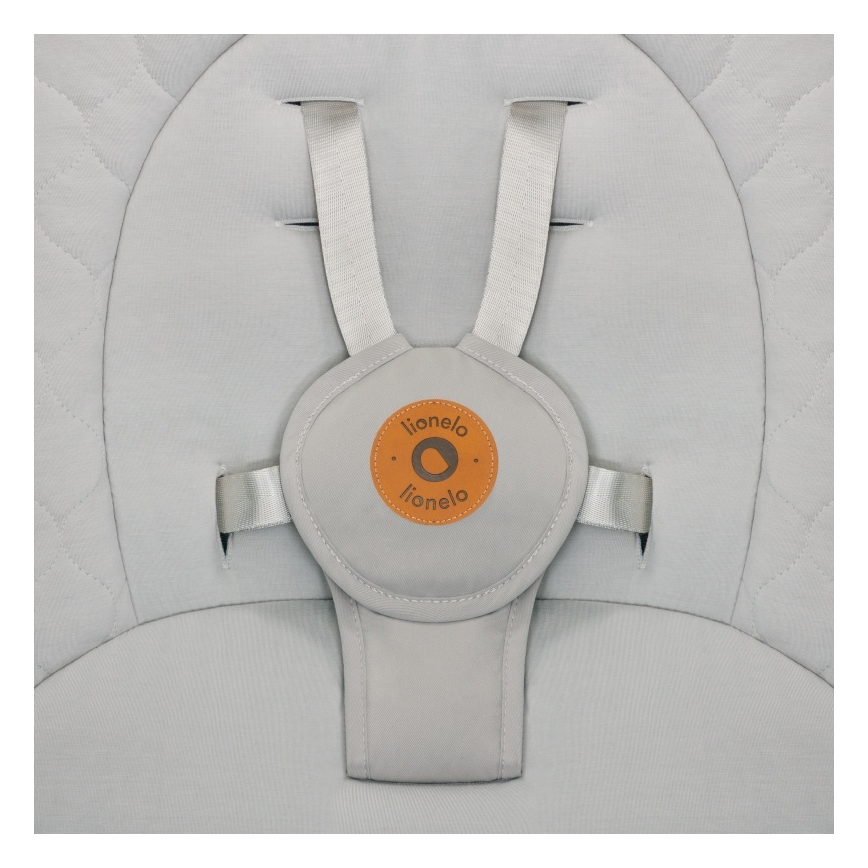 Lionelo - Bērnu šūpuļkrēsls ar melodiju MELL Beige Sand 4xAA + tālvadības pults