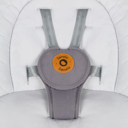 Lionelo - Bērnu šūpuļkrēsls ar melodiju MELL Grey Stone 4xAA + tālvadības pults