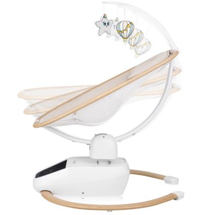 Lionelo - Bērnu šūpuļkrēsls ar melodiju OLIVIA Beige Natural + tālvadības pults