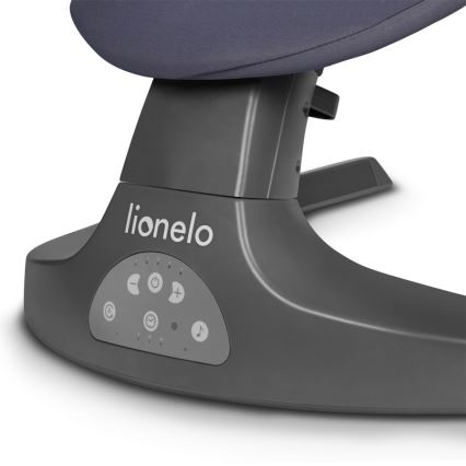 Lionelo - bērnu šūpuļkrēsls ar melodiju RALF 4xAA Grey Concrete + ar tālvadības pulti