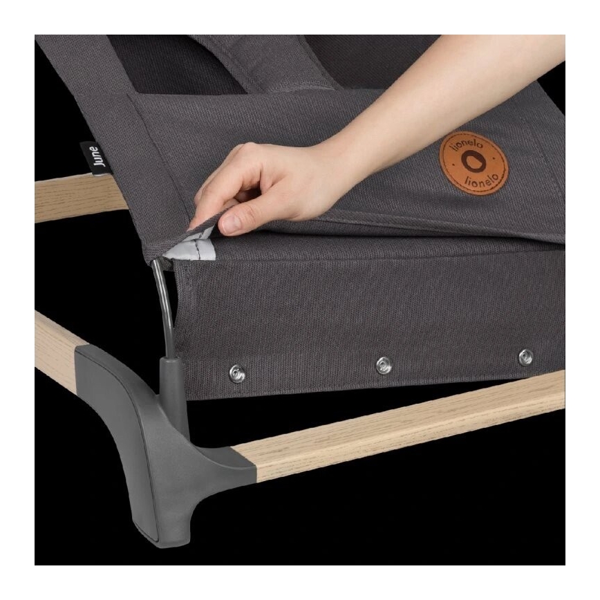 Lionelo - Bērnu šūpuļkrēsls JUNE antracīts