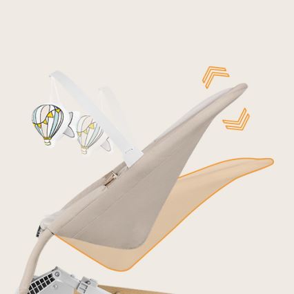 Lionelo - Bērnu šūpuļkrēsls LILAC bēšs