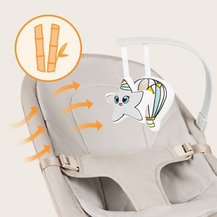 Lionelo - Bērnu šūpuļkrēsls LILAC bēšs