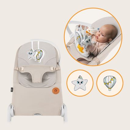 Lionelo - Bērnu šūpuļkrēsls LILAC bēšs