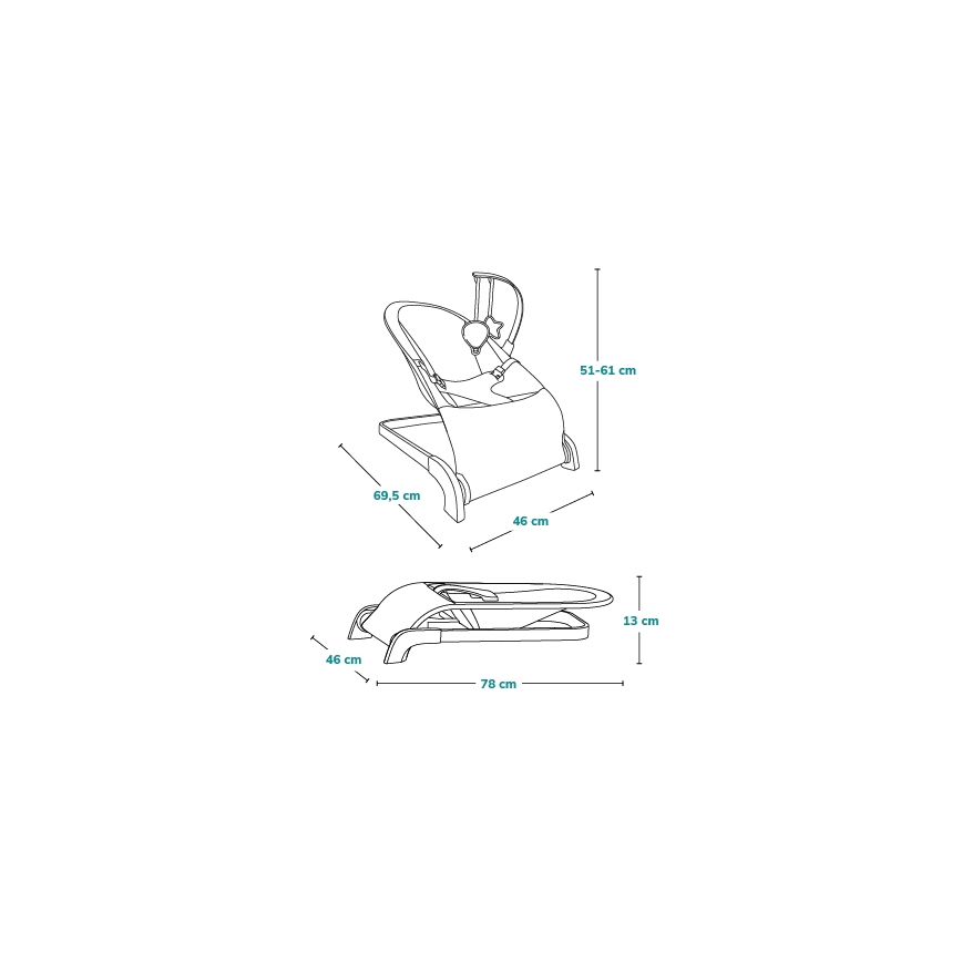 Lionelo - Bērnu šūpuļkrēsls LILAC bēšs