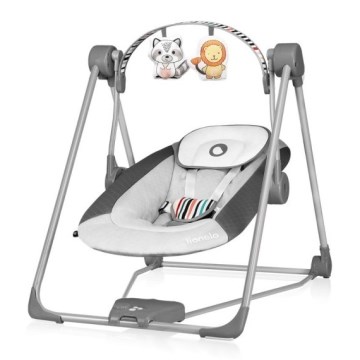 Lionelo - Bērnu šūpuļkrēsls OTTO 4xLR14 Cozy Grey