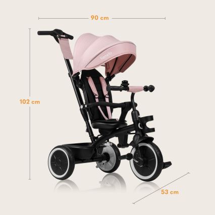 Lionelo - Bērnu trīsritenis BERRY Pink Rose