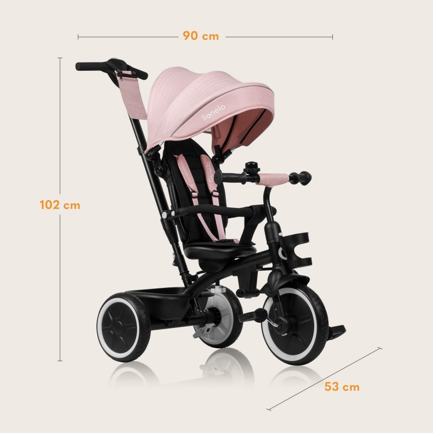 Lionelo - Bērnu trīsritenis BERRY Pink Rose