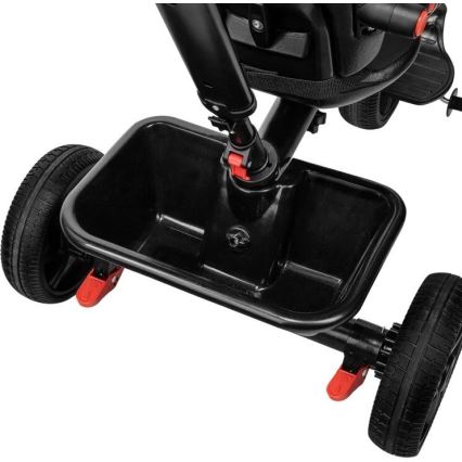 Lionelo - Bērnu trīsritenis HAARI melns/daudzkrāsains