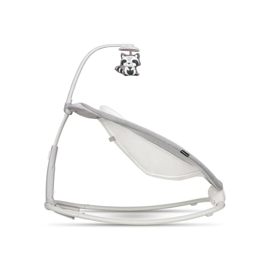 Lionelo - Bērnu vibrējošs šūpuļkrēsls ar melodiju PASCAL, darbināms ar 2xAA, pelēks