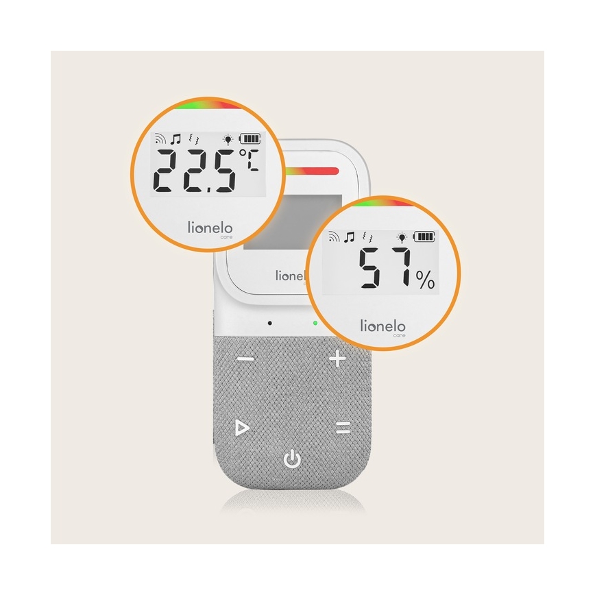 Lionelo - Bezvadu uzlādes bērnu audio rūtiņa BABYLINE 2.3 5V