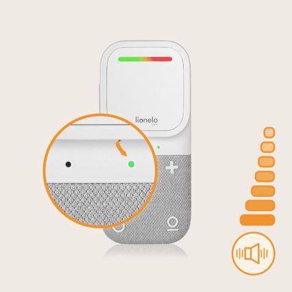 Lionelo - Bezvadu uzlādējams audio bērnu monitors BABYLINE 2.2 5V
