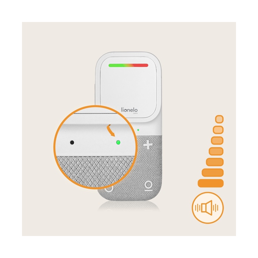 Lionelo - Bezvadu uzlādējams audio bērnu monitors BABYLINE 2.2 5V