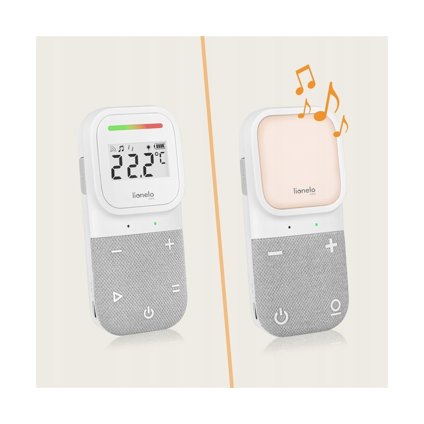 Lionelo - Bezvadu uzlādējams audio bērnu monitors BABYLINE 2.3 5V