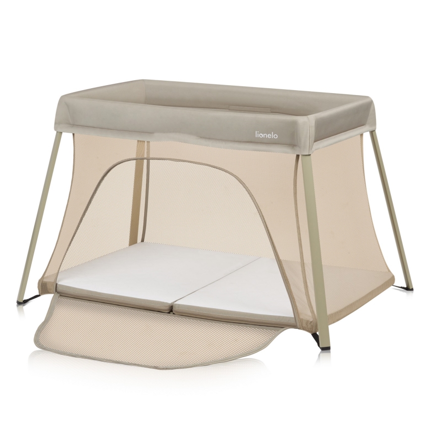 Lionelo - ceļojuma gultiņa 3 vienā ALICE Beige Olive