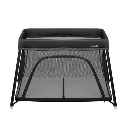 Lionelo - ceļojuma gultiņa 3 vienā ALICE, melna