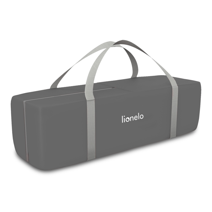Lionelo - ceļojuma gultiņa FLOWER, pelēka Skandi